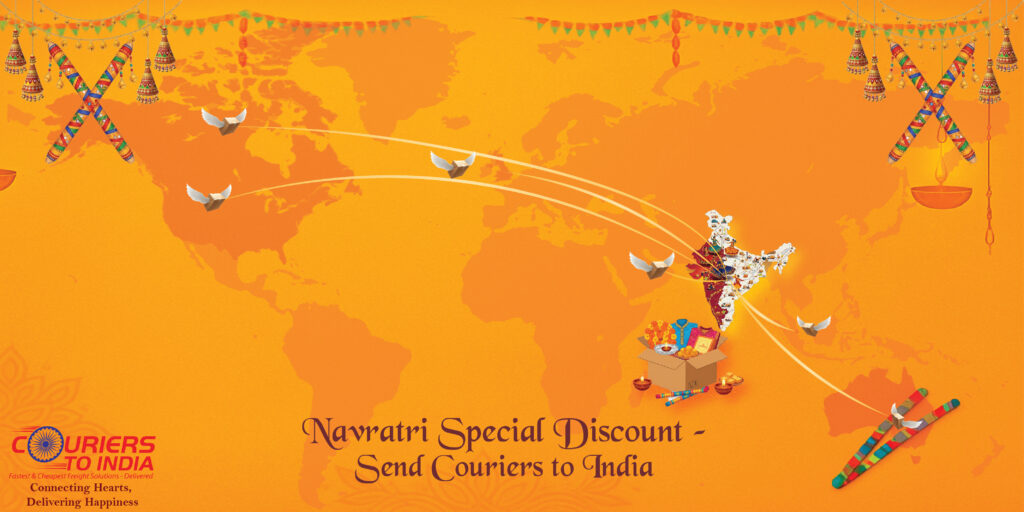 Navratri special courier discount to India – send gifts, sweets, and parcels with Couriers to India