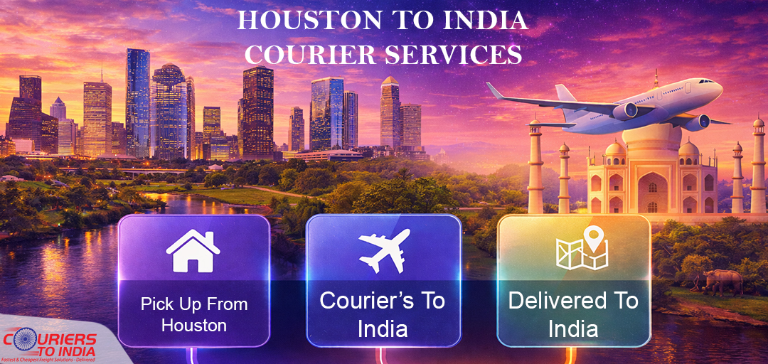 Houston to Inida courier Service