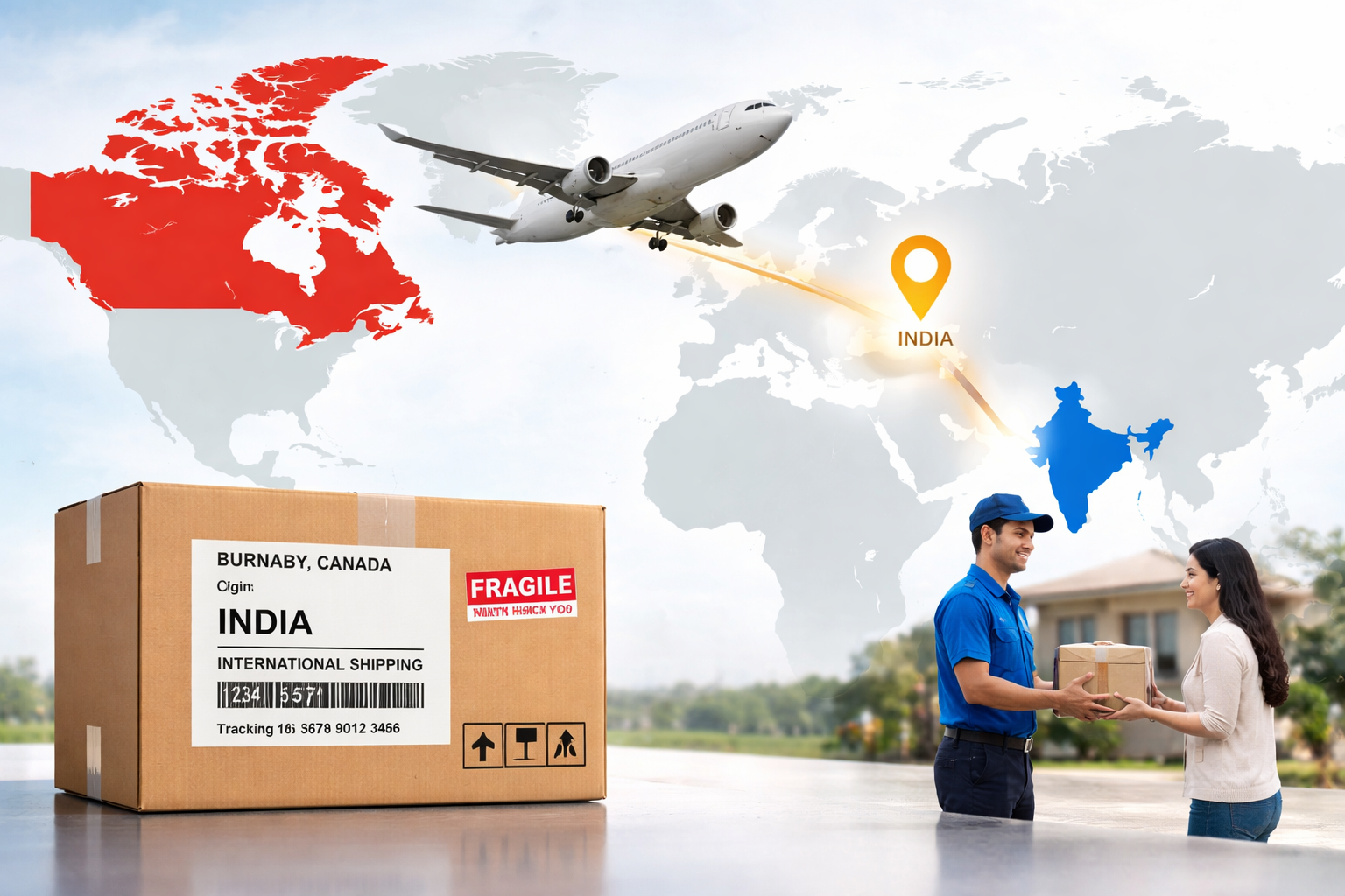 Courier to India from Burnaby – Fast, Affordable & Fully Tracked Door-to-Door Shipping
